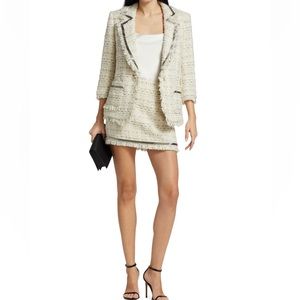 Cinq à Sept Maddie Bead-Embellished Boucle Tweed Blazer